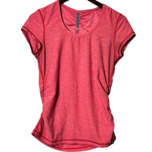 Title Nine Women's Pink/Coral Ruched Elastic Athletic Top Size Medium
